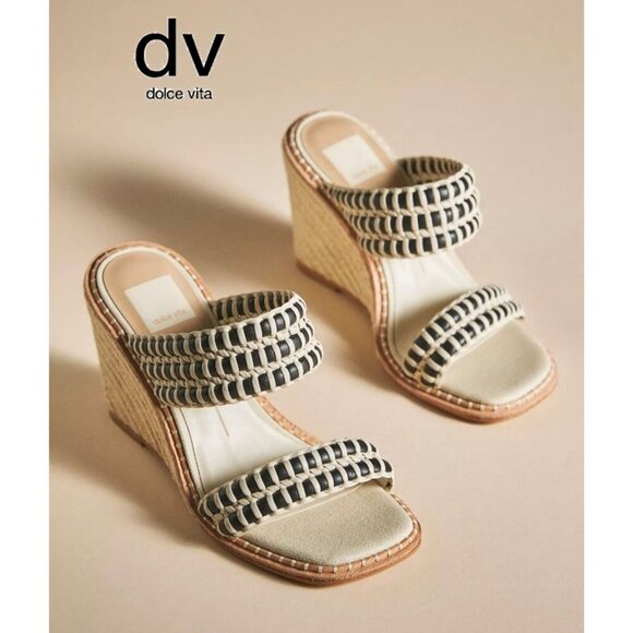 Dolce Vita Abigail Espadrille Wedge Sandals | Size 7 | NWOB | Black and Tan - Picture 15 of 15